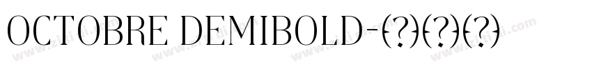 Octobre DemiBold字体转换